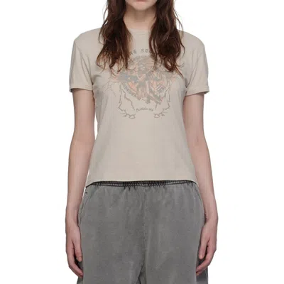 Acne Studios Etza Printed Cotton Jersey T-shirt In Nude
