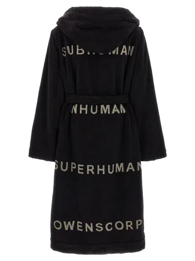 Rick Owens Beach Robe Towels Black In Black