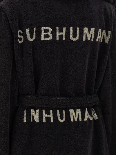 Rick Owens Beach Robe Towels Black In Black