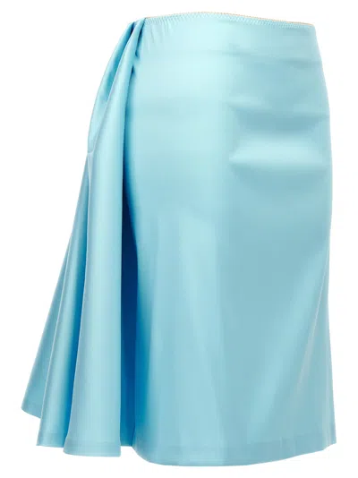 Sportmax Beira Bustled Skirt In Blue