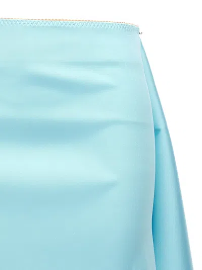 Sportmax Beira Bustled Skirt In Blue