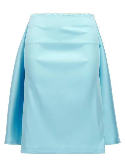 Sportmax Beira Bustled Skirt In Blue