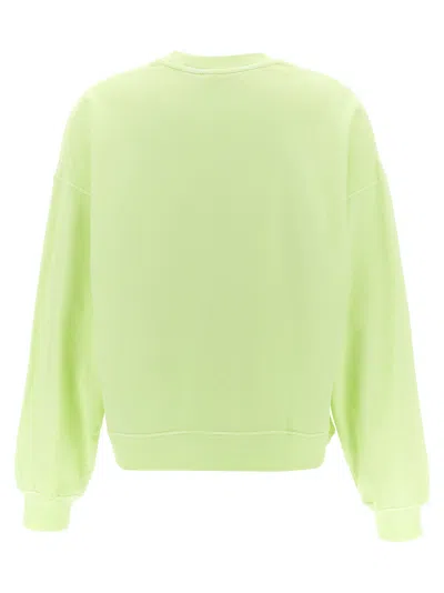 Carhartt Crew Neck Sweatshirt Ribbed Cuffs In Green