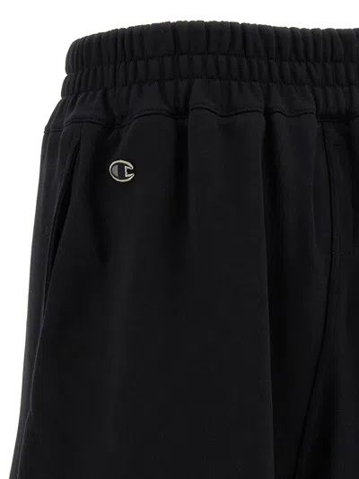 Rick Owens Logo Embroidered Waistband Shorts Pockets