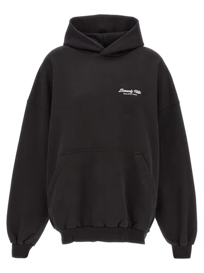 Balenciaga Beverly Hills Hoodie In Black