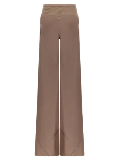 Rick Owens Brown Viscose Blend Pants In Brown