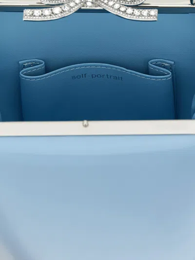 Self-portrait Blue Leather Bag Hand Bags Light Blue