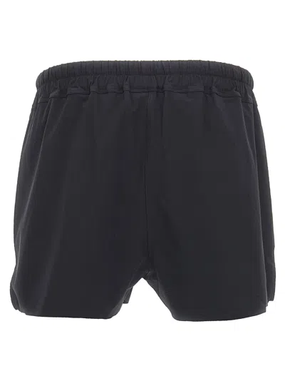 Rick Owens Elastic Waistband Swim Trunks In Black