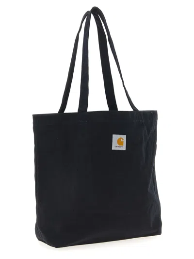Carhartt Wip Graphic Canvas Tote Bag In Black