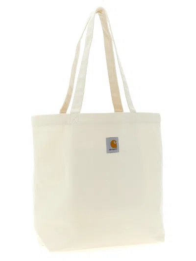 Carhartt Canvas Graphic Tote Tote Bag White In White