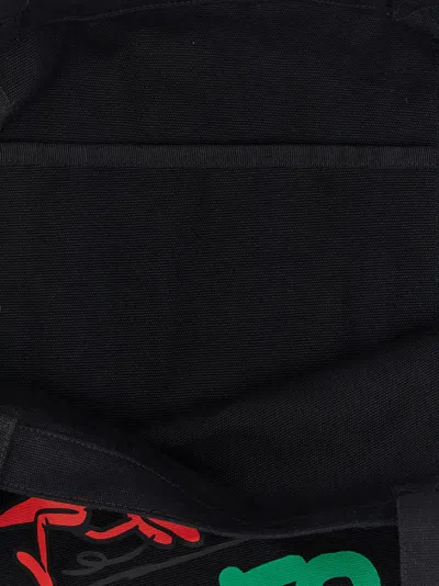 Carhartt Wip Graphic Canvas Tote Bag In Black