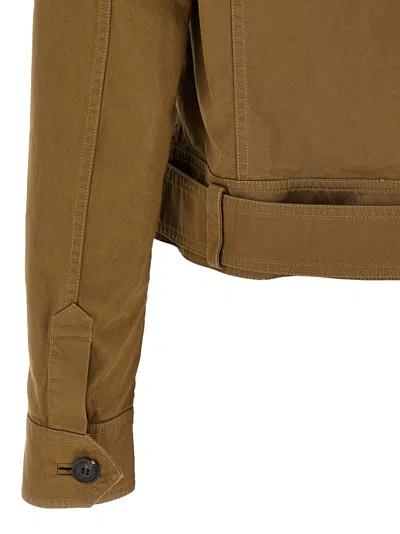 Saint Laurent Short Brown Safari-style Jacket Jackets Brown In Brown