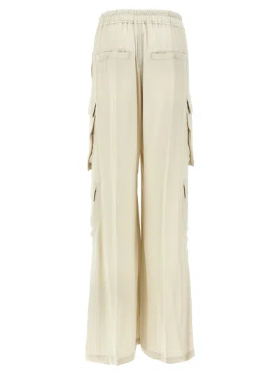 Rick Owens Wide-leg Cargobelas Pants With Adjustable Drawstring Waist In Neutral