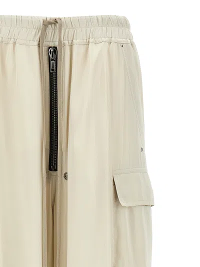 Rick Owens Wide-leg Cargobelas Pants With Adjustable Drawstring Waist In Neutral