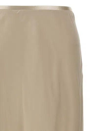 Max Mara Satin Finish Midi Skirt With Flowing Silhouette
