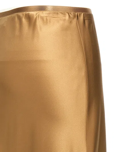 Max Mara Carnet Skirts Brown In Orange