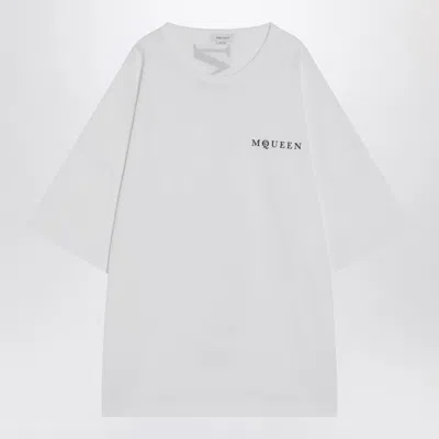 Alexander Mcqueen Alexander Mc Queen White Oversized T Shirt With Logo In White
