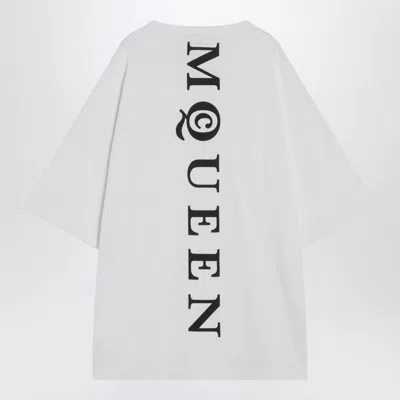Alexander Mcqueen Alexander Mc Queen White Oversized T Shirt With Logo In White