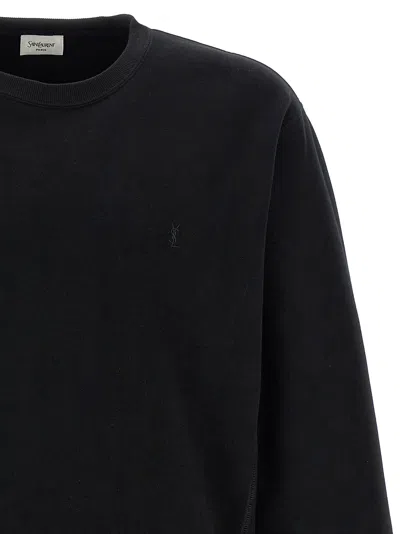 Saint Laurent Certified Cotton Sweatshirt With Cassandre Embroidery