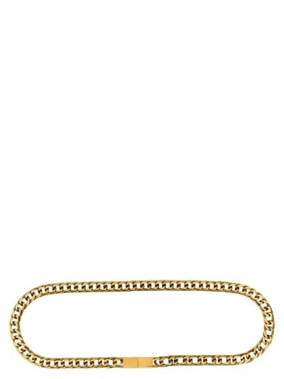Saint Laurent Chain Link Belt Accessory In Gold