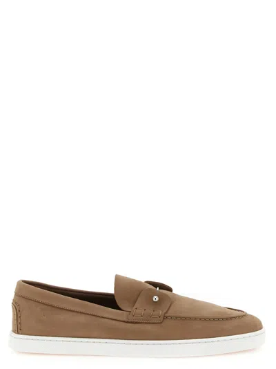 Christian Louboutin Boat Hardware Loafers Stitched Sole In Brown