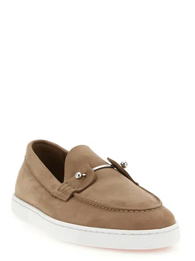 Christian Louboutin Boat Hardware Loafers Stitched Sole In Brown