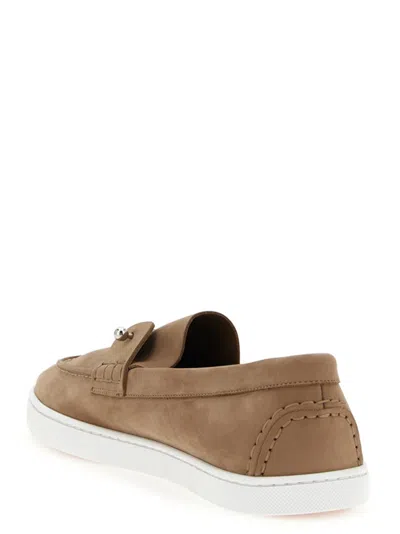 Christian Louboutin Boat Hardware Loafers Stitched Sole In Brown