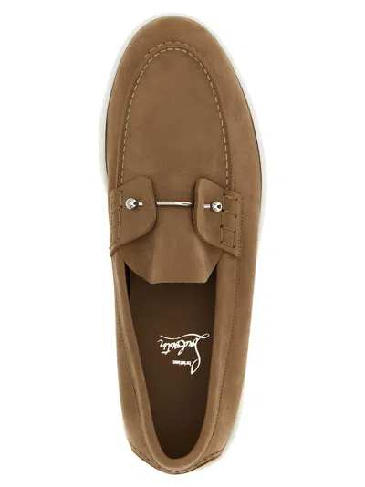 Christian Louboutin Boat Hardware Loafers Stitched Sole In Brown