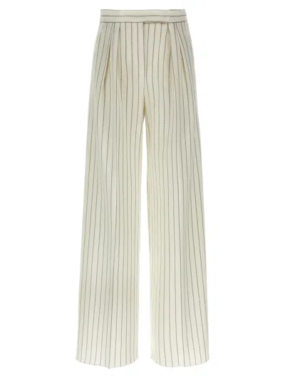 Max Mara Clarion Pinstriped Straight-leg Pants