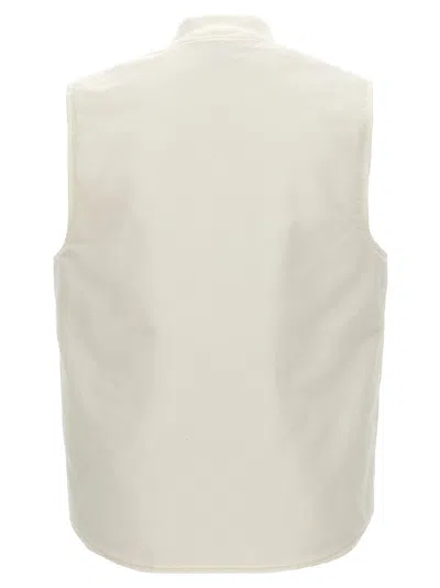 Carhartt Vest With Patch Pockets And Ribbed Collar In Neutral