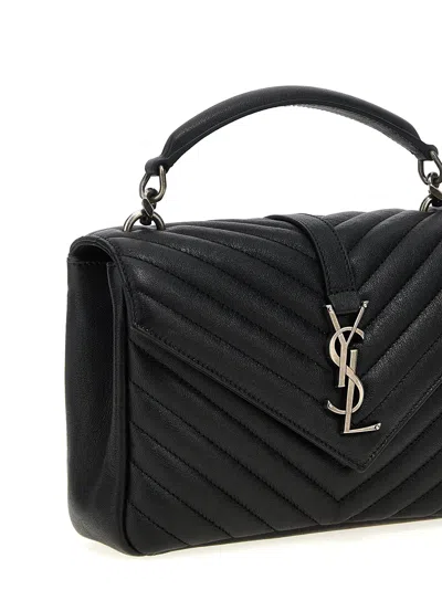 Saint Laurent College Crossbody Bags Black
