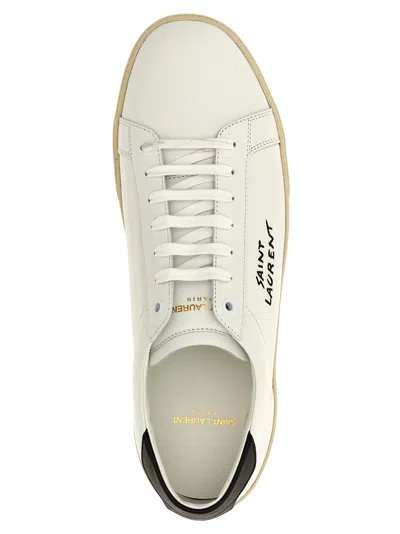 Saint Laurent Leather Men Shoes Sneaker Rubber Sole