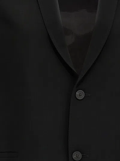 Rick Owens Tailored Sl Sleeveless Jacket With Back Belt In Black