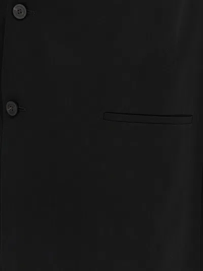 Rick Owens Tailored Sl Sleeveless Jacket With Back Belt In Black