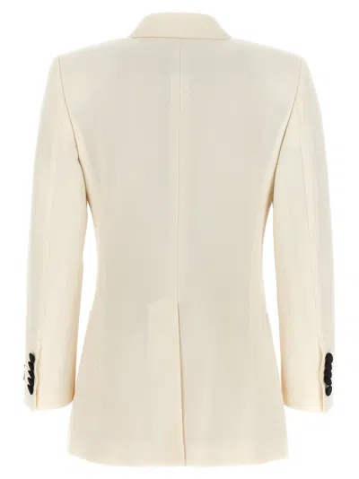 Gucci Double-breasted Blazer Blazer And Suits White/black