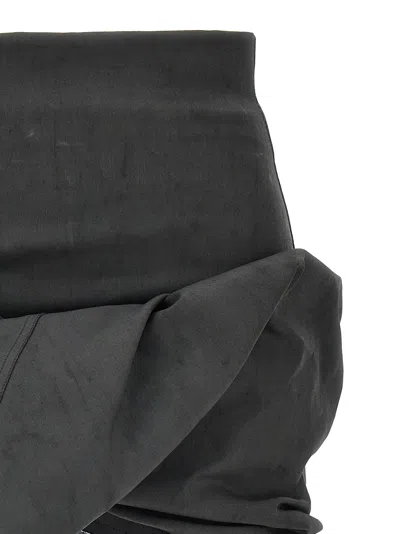 Rick Owens Draped Mini Skirts Black In Gray