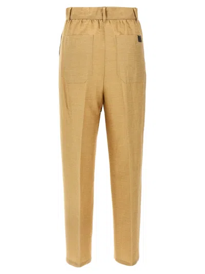 Max Mara High-waisted Trousers In Neutral