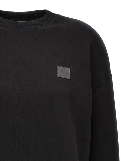 Carhartt Ip Womens Black Eldon Brand-patch Cotton-blend Sweatshirt In Black