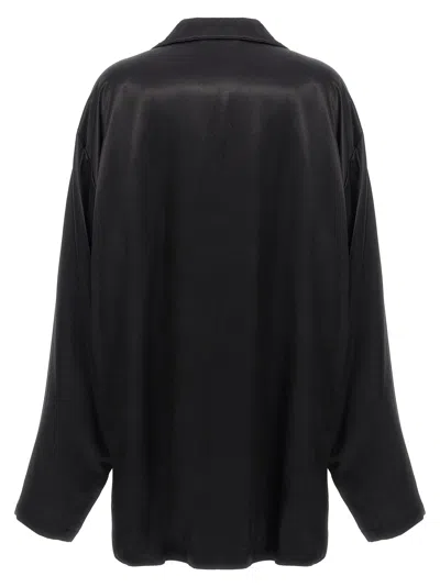 Balenciaga Pajama-style Shirt With Tone-on-tone Logo Embroidery