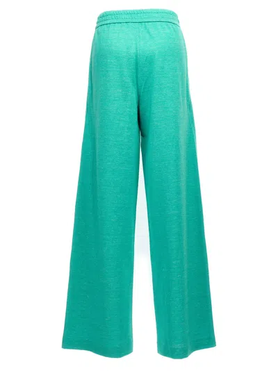Max Mara Wide Leg Relaxed Fit Trousers In Blue