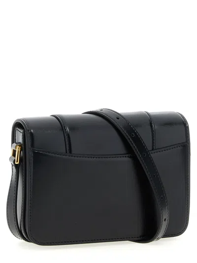 Balenciaga Black Leather Small Hourglass Crossbody Bag In Black