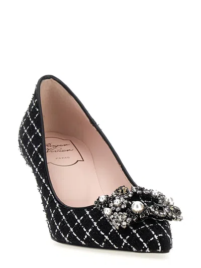 Roger Vivier Flower Strass Pearl Pumps White/black