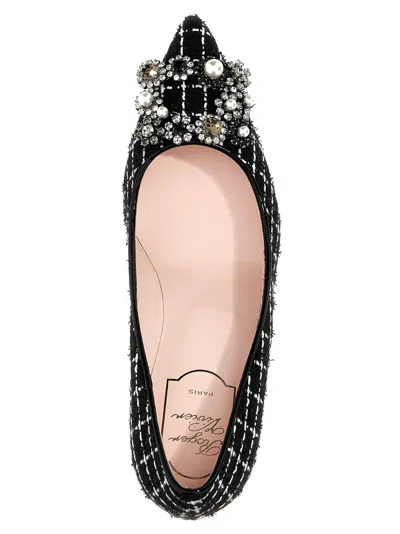 Roger Vivier Flower Strass Pearl Pumps White/black
