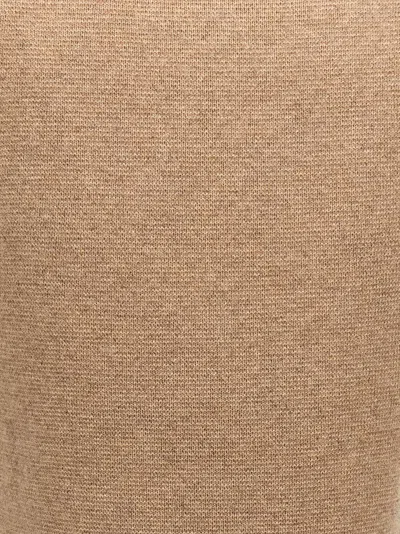 Max Mara Knit Fabric Round Neck Sleeveless Top In Nude
