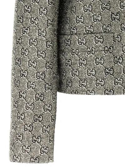 Gucci Gg Jacket Blazer And Suits Gray In Gray