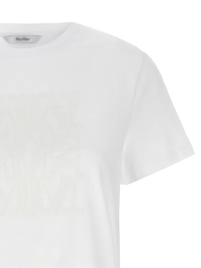 Max Mara Logo Embroidered Crewneck T-shirt In White