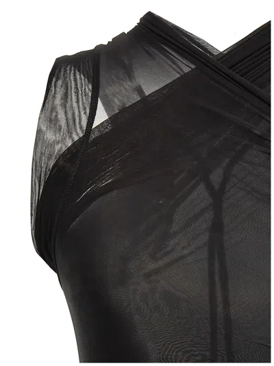 Rick Owens Semi-transparent Cupro Stretch Jersey Top