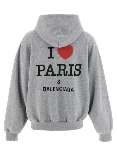 Balenciaga Woman Grey Sweatshirts In Gray