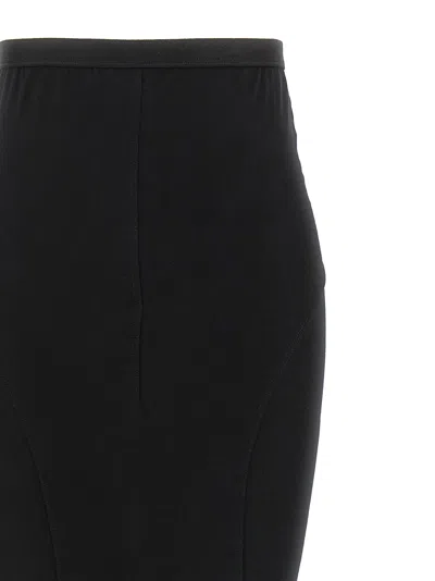 Rick Owens High-waisted Floor-length Skirt With Seam Detailing In Black
