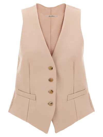Max Mara Sleeveless V-neck Vest With Adjustable Back Strap